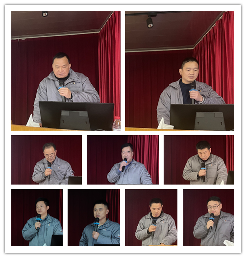 公司各部門(mén)代表上臺(tái)做工作匯報(bào)與學(xué)習(xí)分享